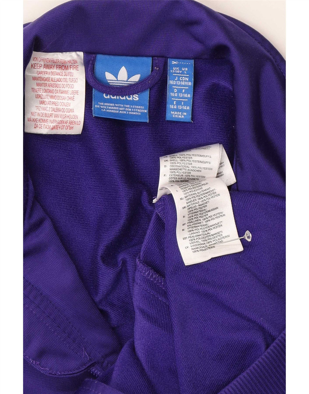 Jaqueta Adidas Meninas Treino Top 13-14 Anos Roxo Poliéster