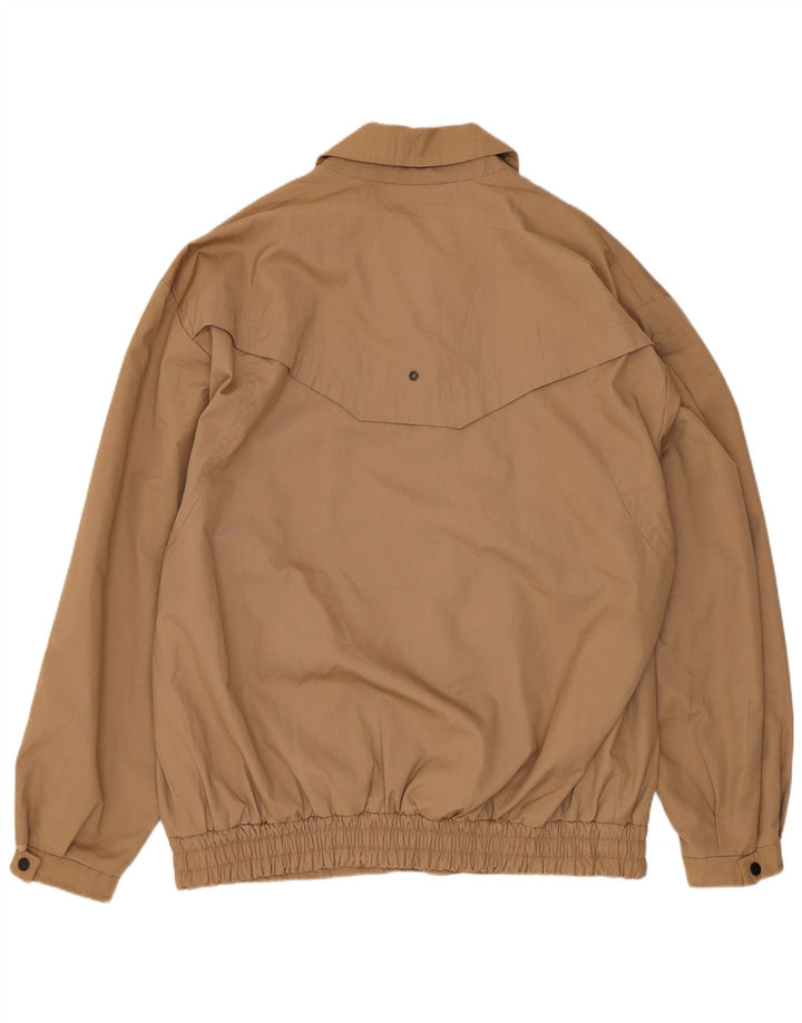 Jaqueta bomber masculina vintage de grandes dimensões EU 50 grande algodão marrom