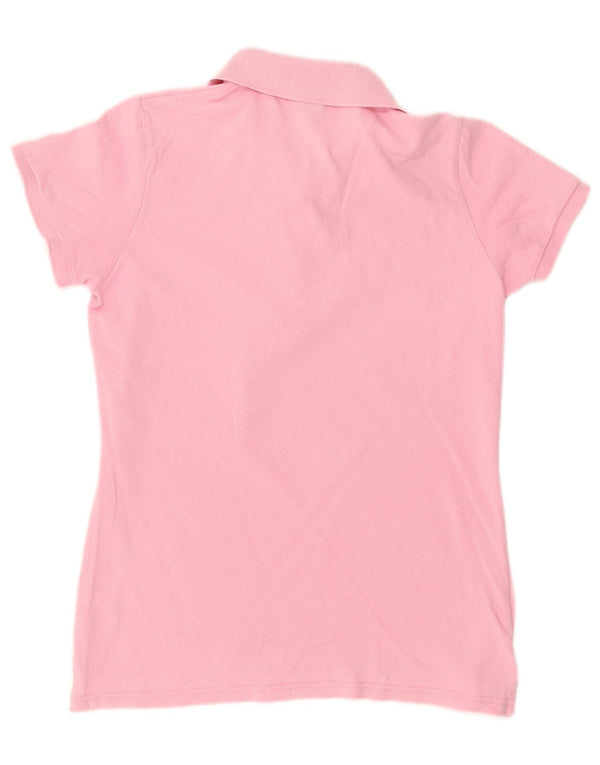 Camisa polo feminina Gant UK 14 algodão rosa médio