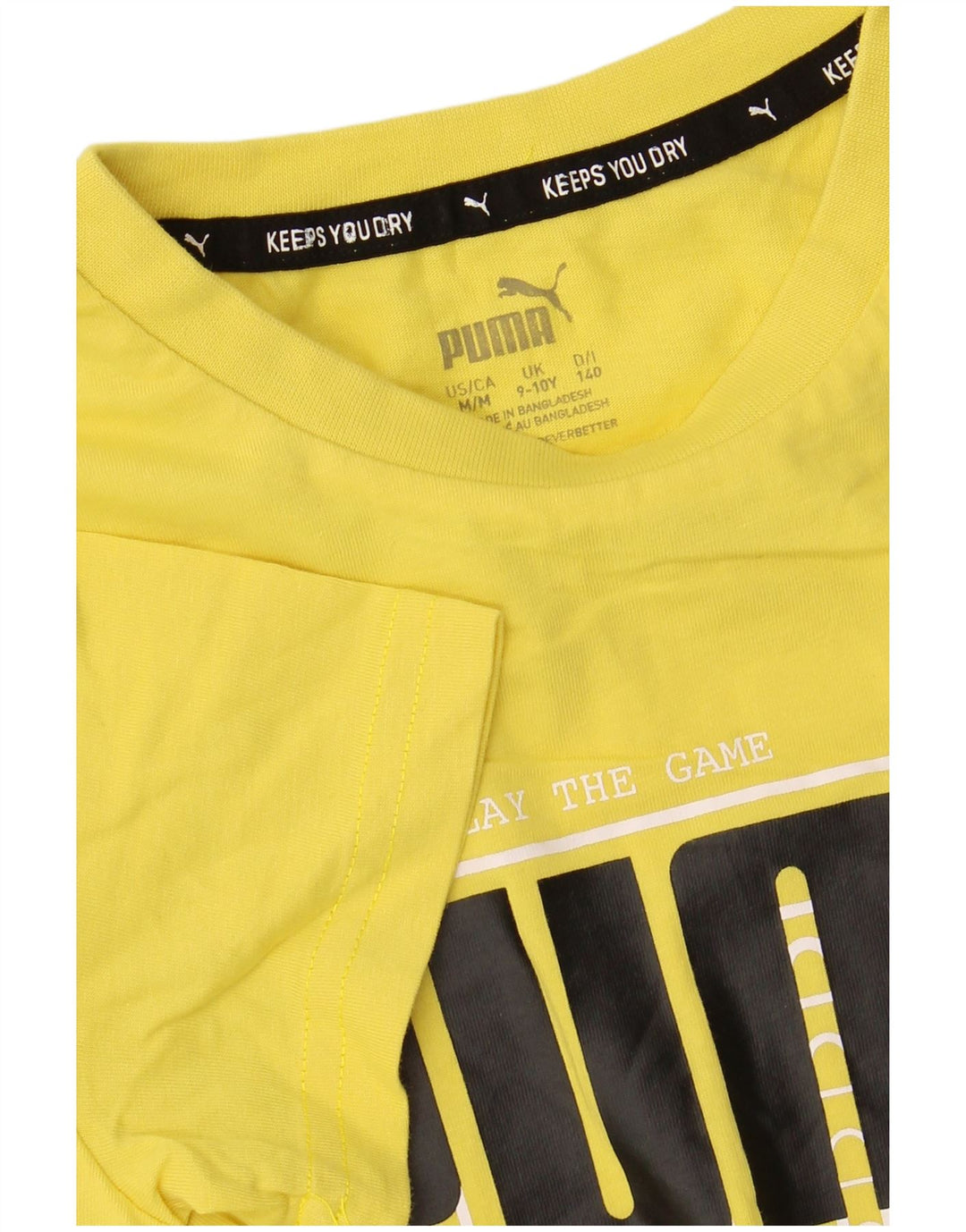 Camiseta PUMA Meninos Graphic 9-10 Anos Amarelo