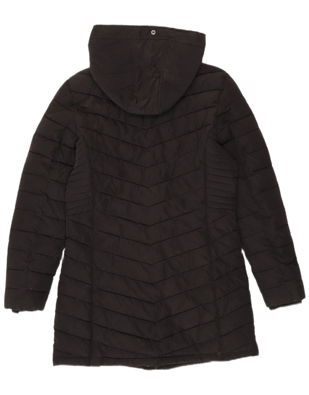 Casaco acolchoado com capuz feminino SUPERDRY UK 10 pequeno poliéster preto