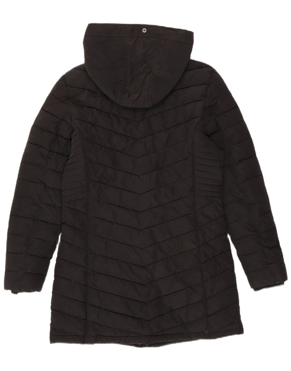 Casaco acolchoado com capuz feminino SUPERDRY UK 10 pequeno poliéster preto