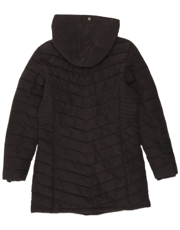 Casaco acolchoado com capuz feminino SUPERDRY UK 10 pequeno poliéster preto
