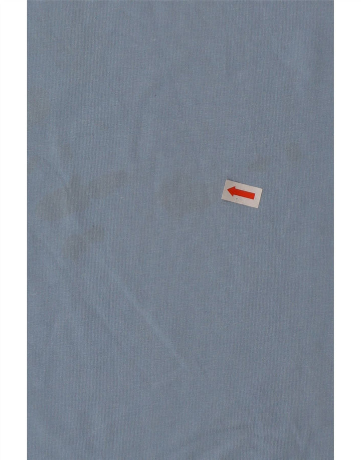 Camiseta masculina Crew Clothing Top algodão azul médio