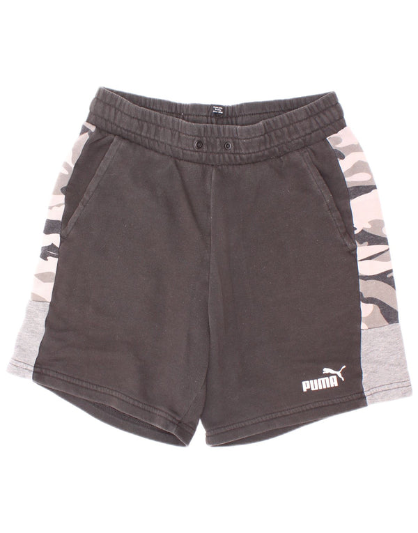 Shorts esportivos Puma meninos 13-14 anos preto camuflado algodão