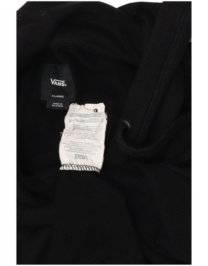 VANS masculino gráfico moletom com capuz XL preto algodão
