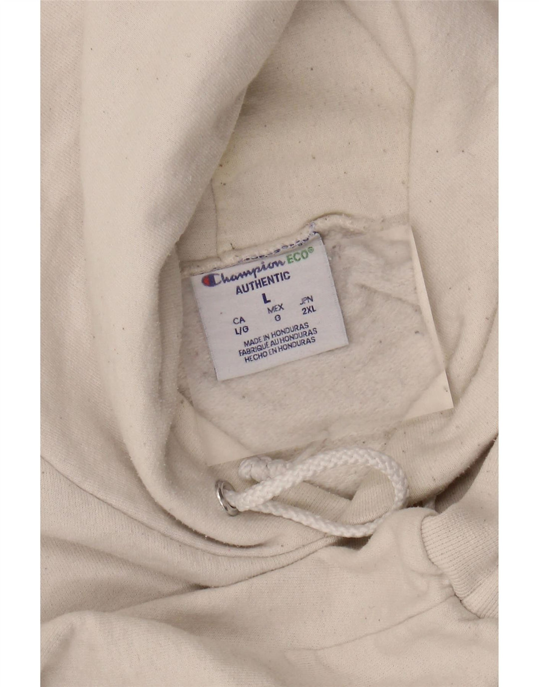 CHAMPION Suéter com capuz gráfico masculino grande algodão branco