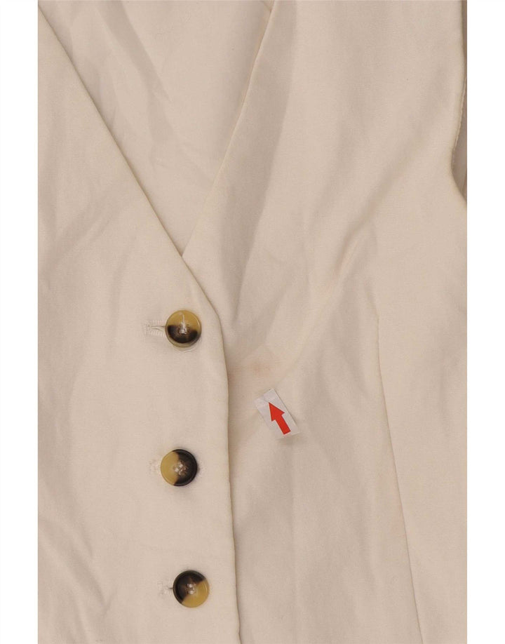 Zara Colete Mulher UK 6 XS Branco