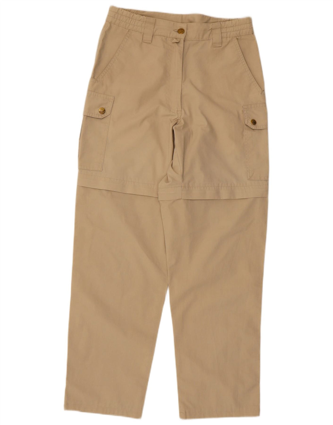 Calça cargo feminina reta Jack Wolfskin W27 L28 poliéster bege