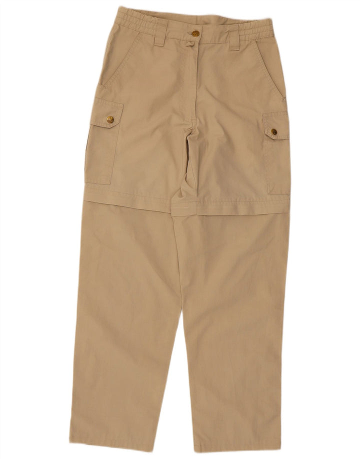 Calça cargo feminina reta Jack Wolfskin W27 L28 poliéster bege
