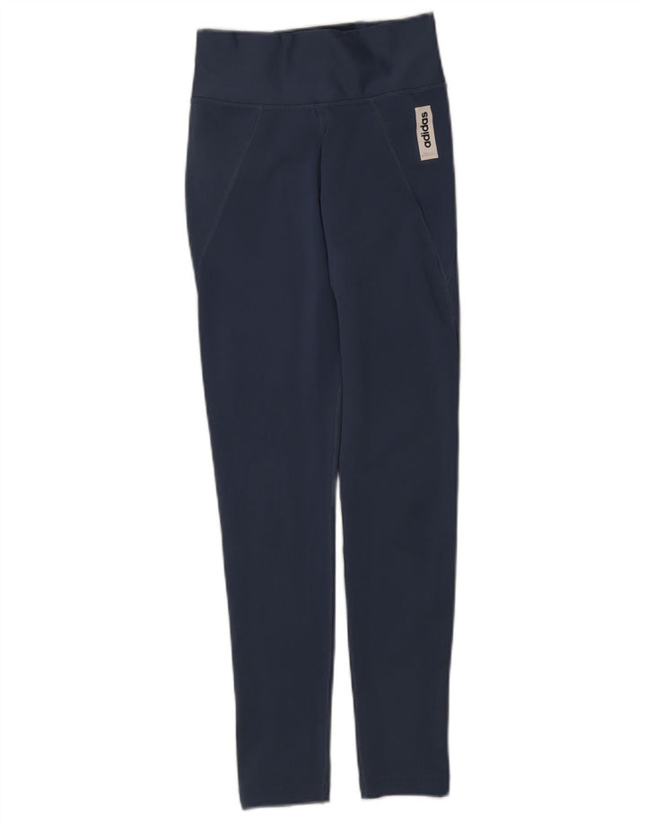 Leggings Adidas Climalite Feminina UK 4/6 XS Azul Poliéster