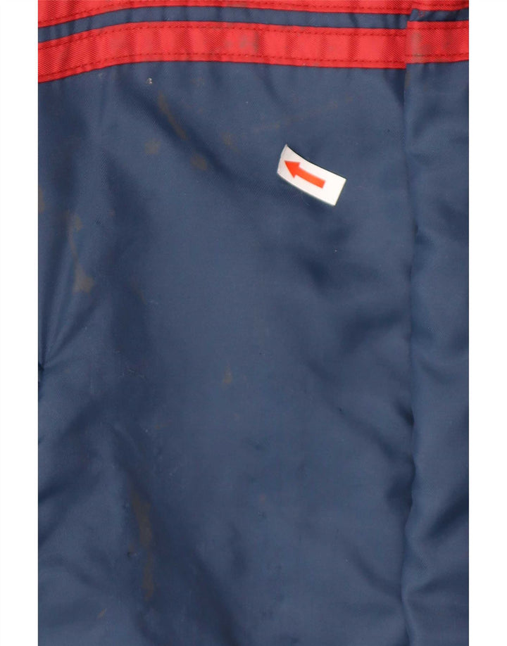 Jaqueta masculina acolchoada com capuz Sergio Tacchini IT 52 XL azul marinho Colourblock