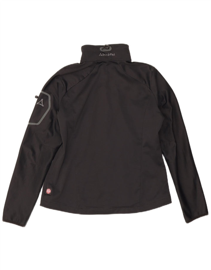 Schoffel Womens Tracksuit Top Jacket UK 14 Grande Poliéster Preto