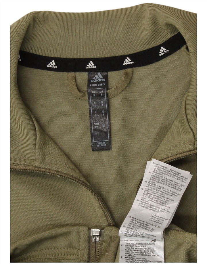 Adidas Mens Aeroready Tracksuit Top Jaqueta Pequena Cáqui Poliéster