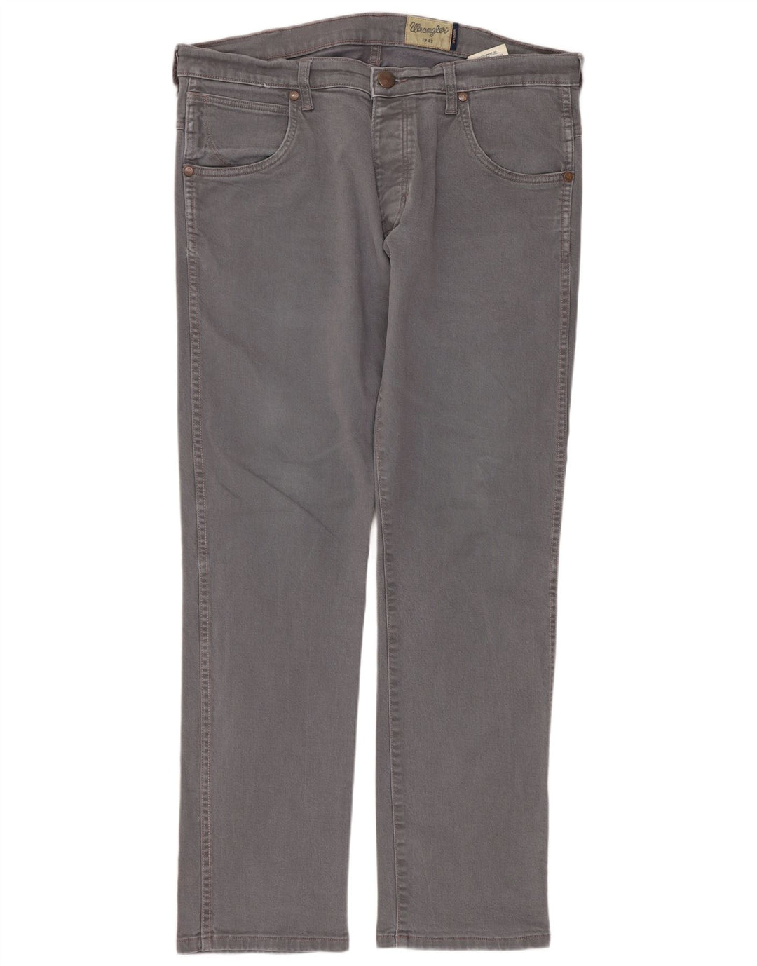 Wrangler Masculino Spencer Straight Jeans W34 L32 Algodão Cinza