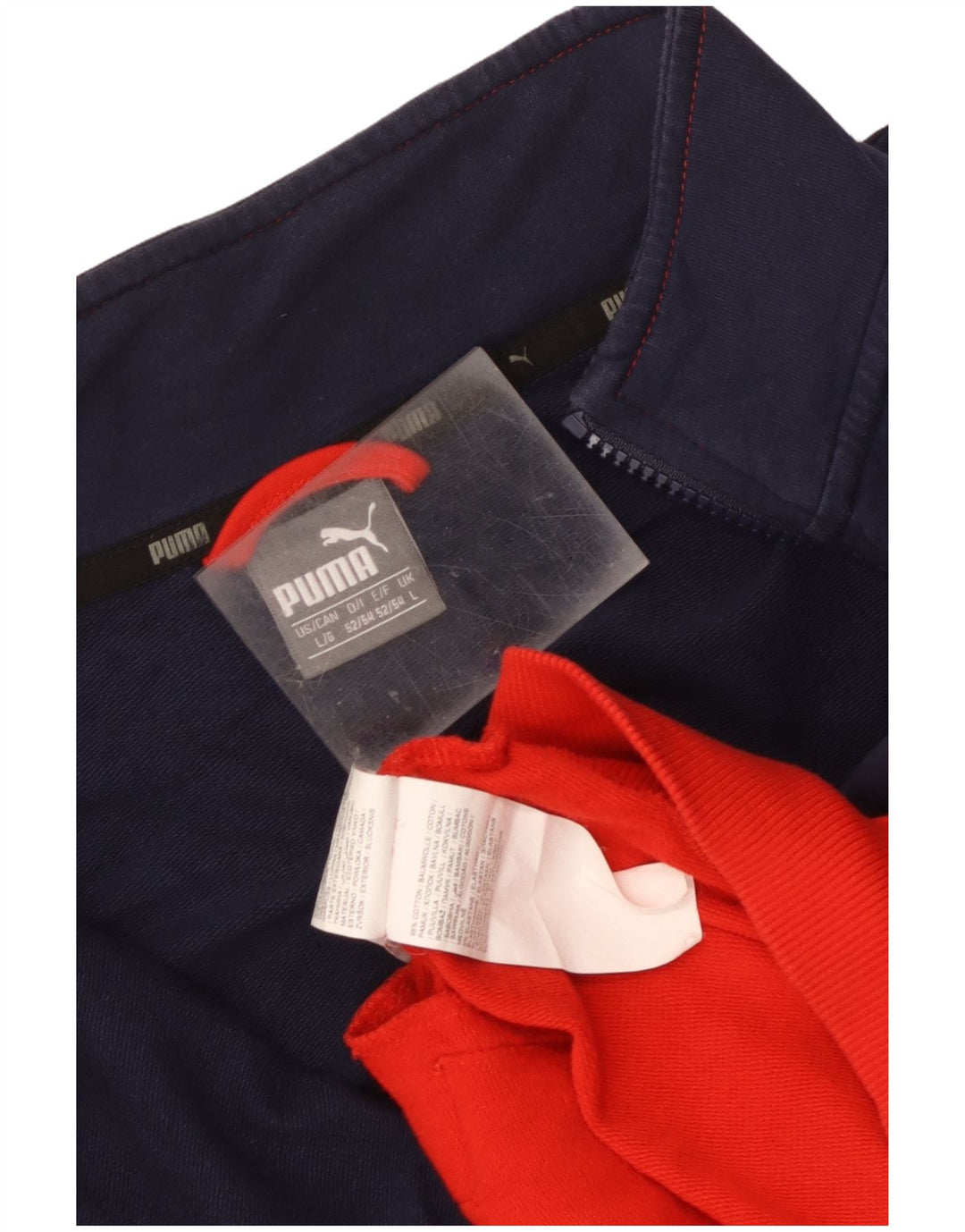 Jaqueta masculina Puma Graphic Tracksuit Top grande algodão colorblock vermelho