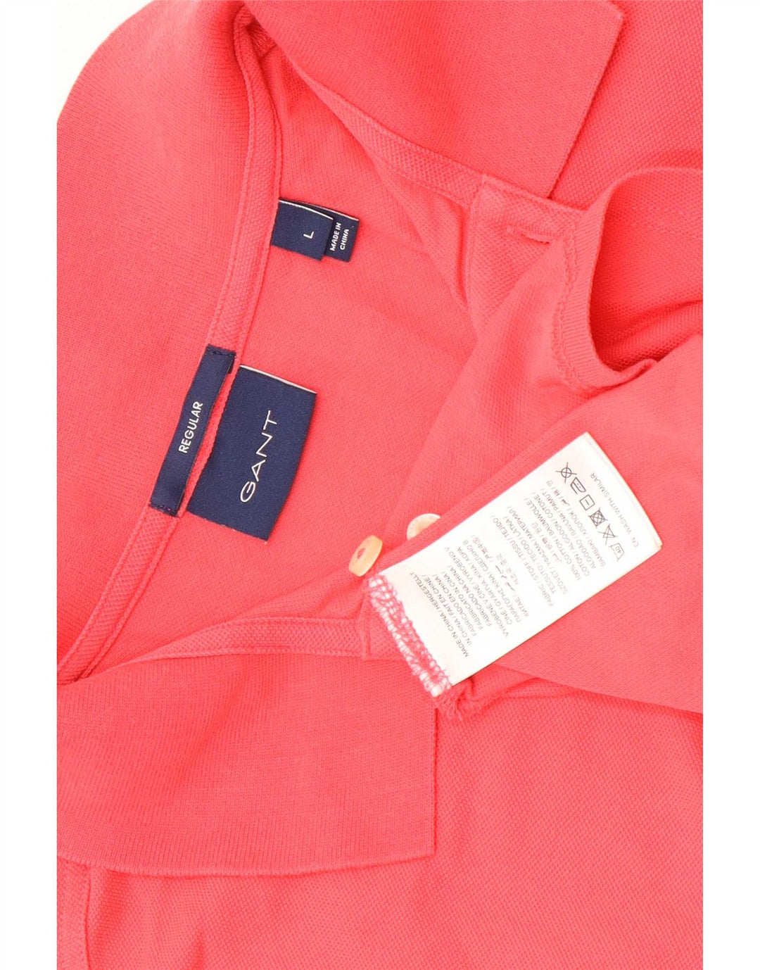 Camisa polo masculina regular Gant grande algodão vermelho