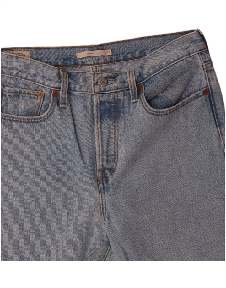 Shorts jeans Wedgie feminino LEVI'S W30 algodão azul médio