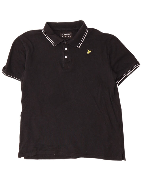 Camisa polo masculina Lyle & Scott 2XL algodão preto