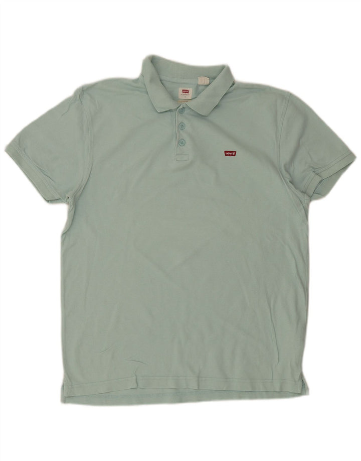 Camisa polo masculina padrão Levi's grande algodão turquesa