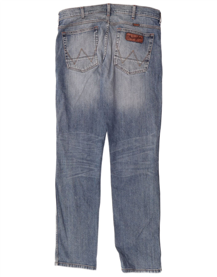 Wrangler Mens Jeans Reta W34 L33 Azul