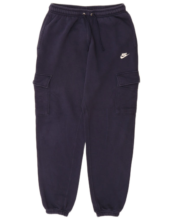 Calça de treino masculina Nike joggers pequeno algodão azul marinho