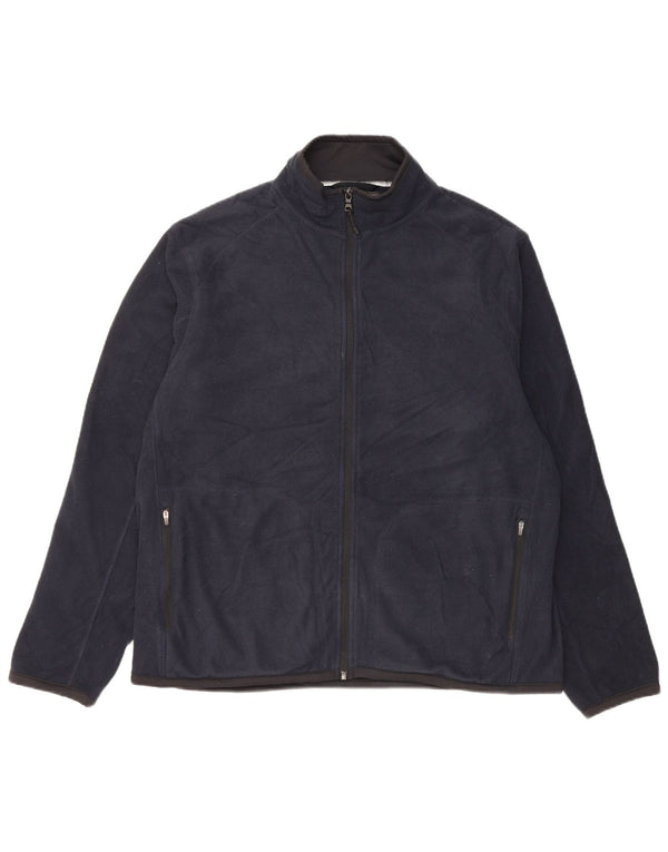 Jaqueta de lã masculina Marks & Spencer Reino Unido 42 XL azul marinho poliéster