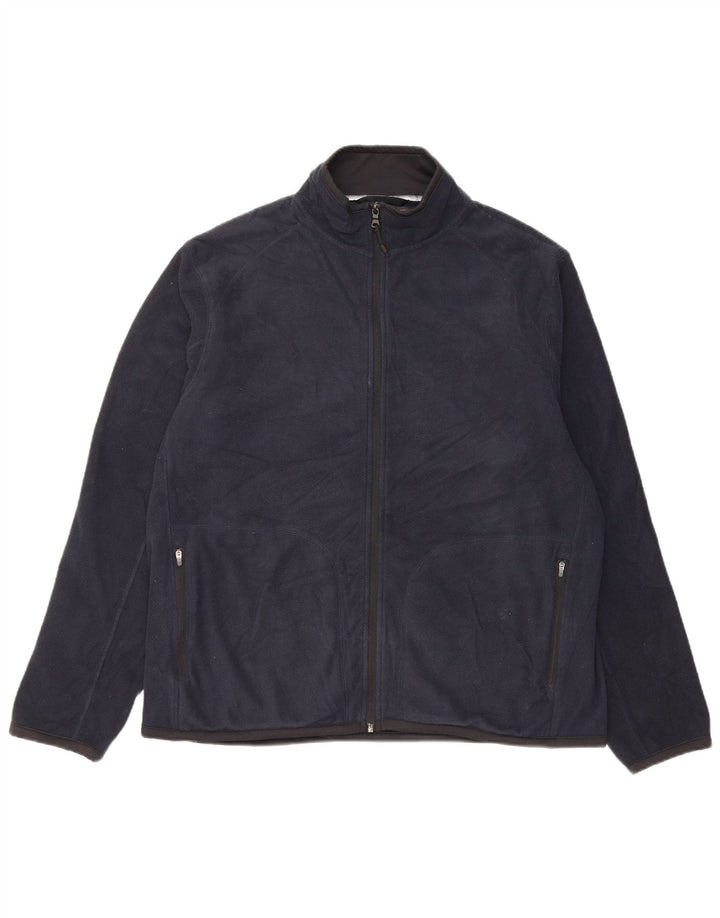 Jaqueta de lã masculina Marks & Spencer Reino Unido 42 XL azul marinho poliéster