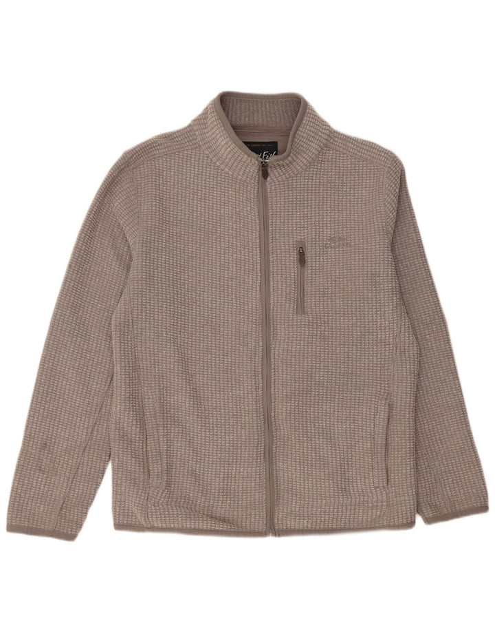 Jaqueta de lã masculina WEIRD FISH UK 40 poliéster cinza grande