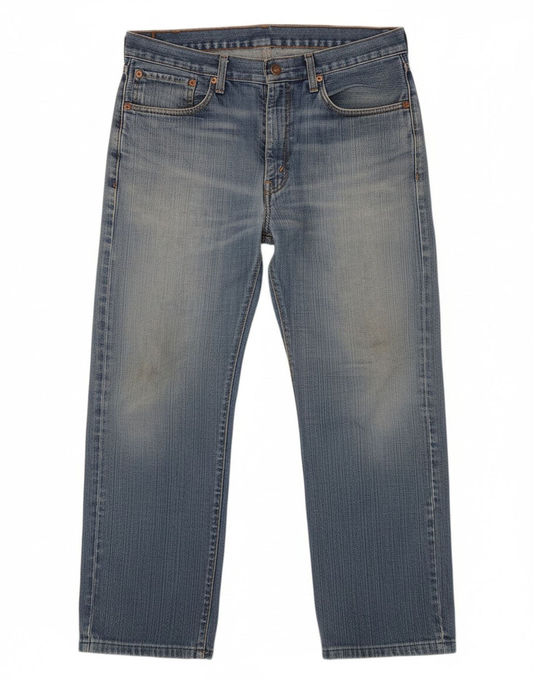 LEVI'S Masculino 751 Straight Jeans W33 L27 Azul Algodão