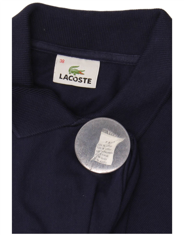 Camisa polo feminina LACOSTE tamanho 38 algodão azul marinho médio