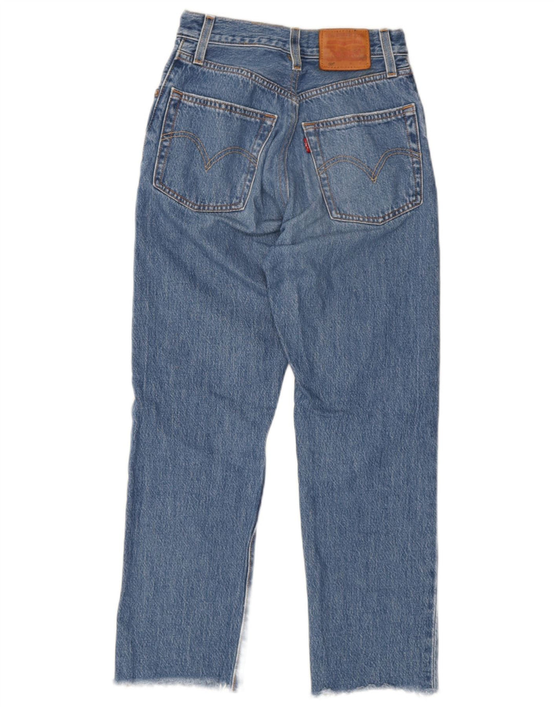 Calça jeans feminina Levi's 501 Straight W24 L26 azul algodão