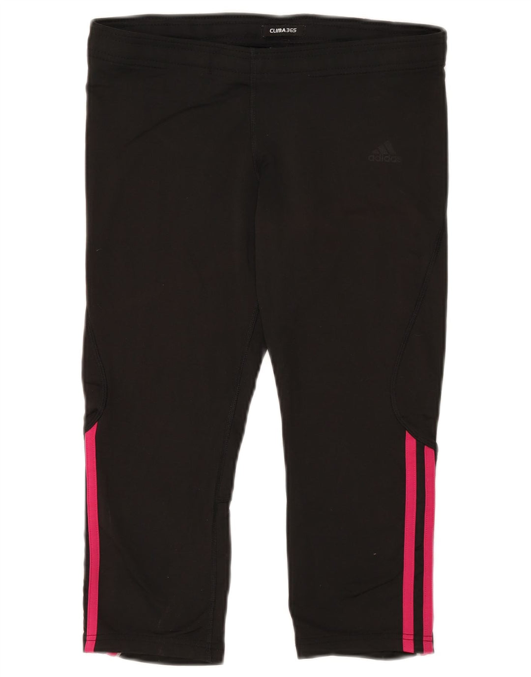 Adidas Womens Clima 365 Capri Leggings UK 14 Médio Preto Poliéster