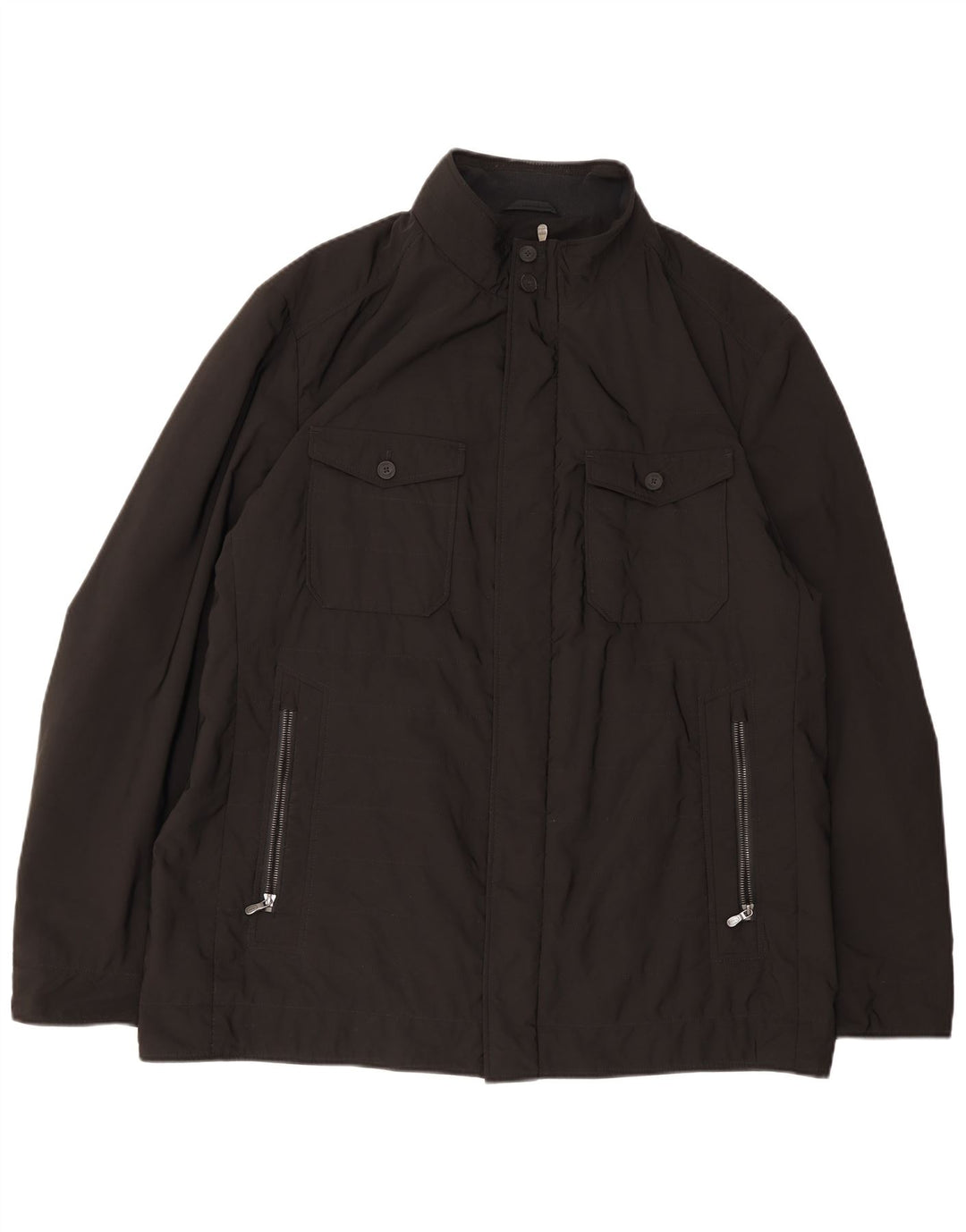 Jaqueta utilitária masculina Hugo Boss UK 46 3XL poliamida preta