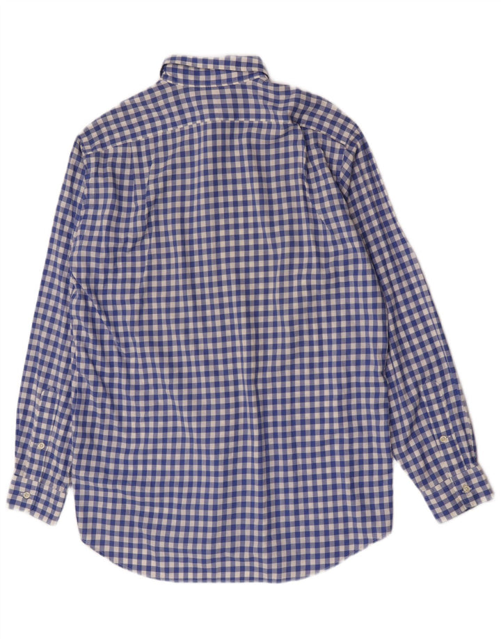 Polo Ralph Lauren Camisa masculina Lowell de algodão guingão azul médio