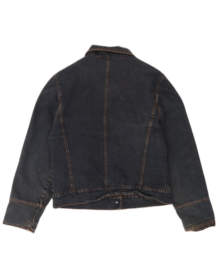 Jaqueta jeans feminina vintage UK 16 grande azul