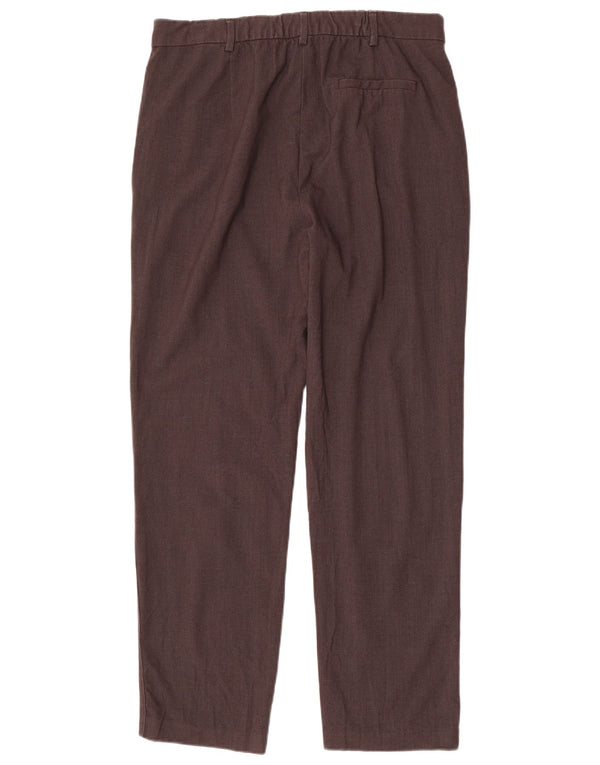 Calça chino reta feminina Marks & Spencer Reino Unido 14 grande W32 L29 cinza