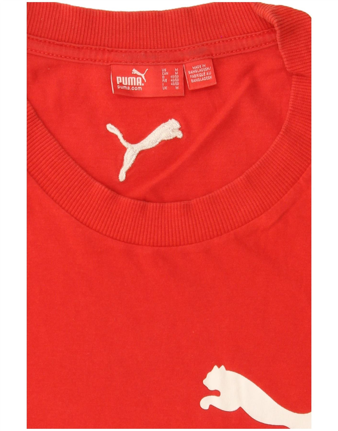 PUMA Camiseta masculina gráfica Top Médio Vermelho