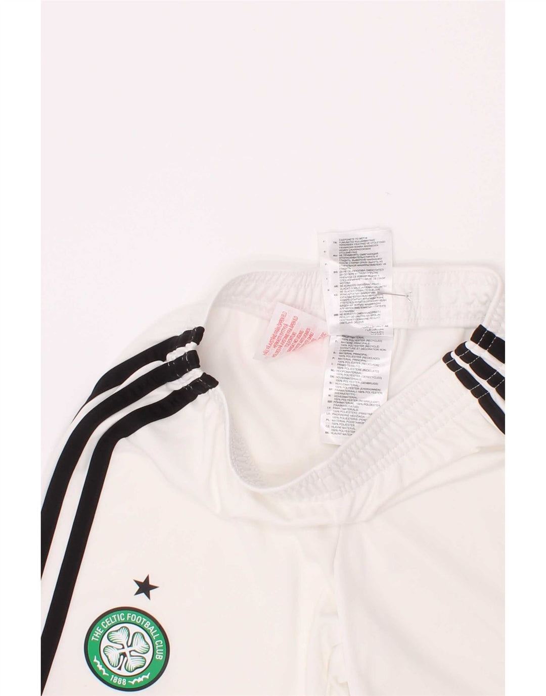 Shorts esportivos Adidas Boys Boston Celtics 5-6 anos branco poliéster