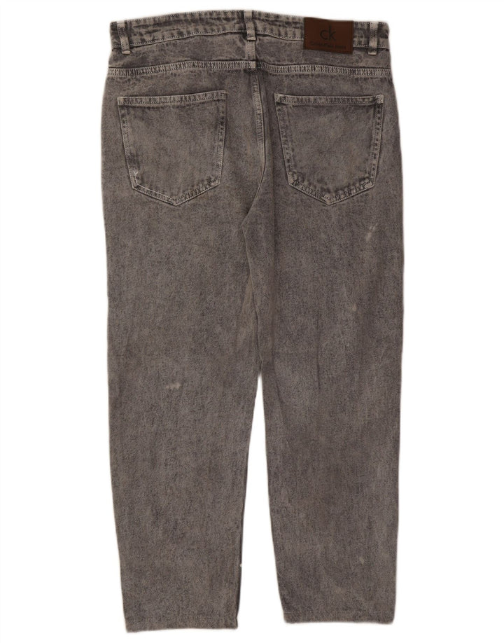 Calça jeans masculina CALVIN KLEIN desgastada W34 L25 cinza