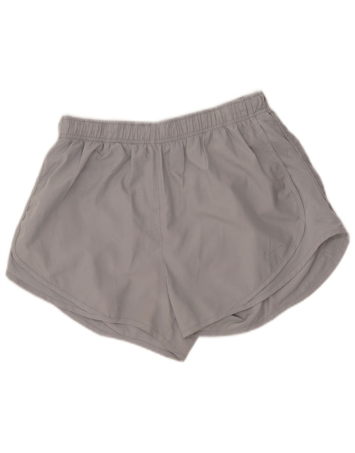 Shorts esportivos femininos NIKE Dri Fit UK 14 cinza grande