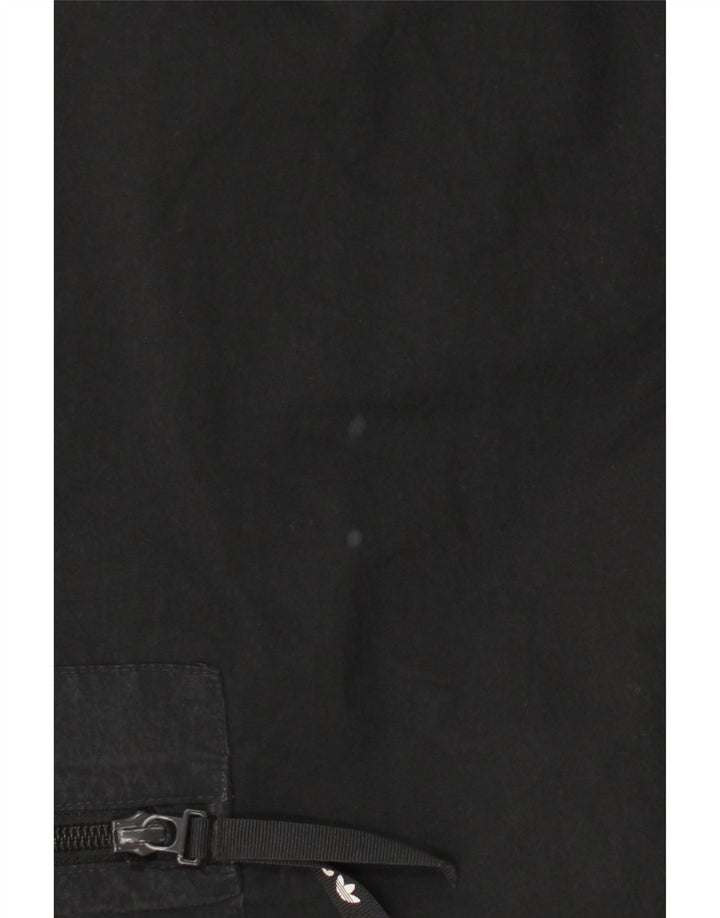 Adidas Mens Joggers Cargo Calças Médias W32 L29 Preto Nylon