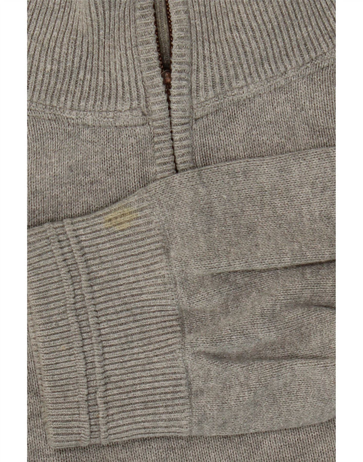 Suéter masculino TIMBERLAND Regular Fit com zíper e gola XL cinza