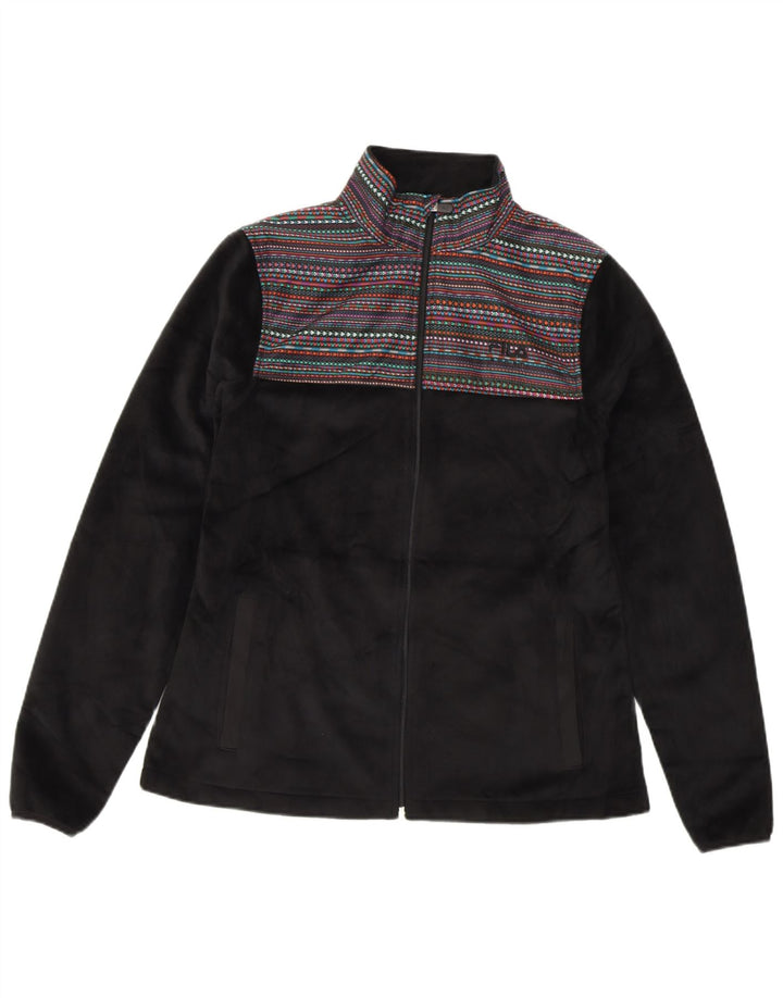 Jaqueta de lã feminina FILA UK 10 poliéster listrado preto pequeno