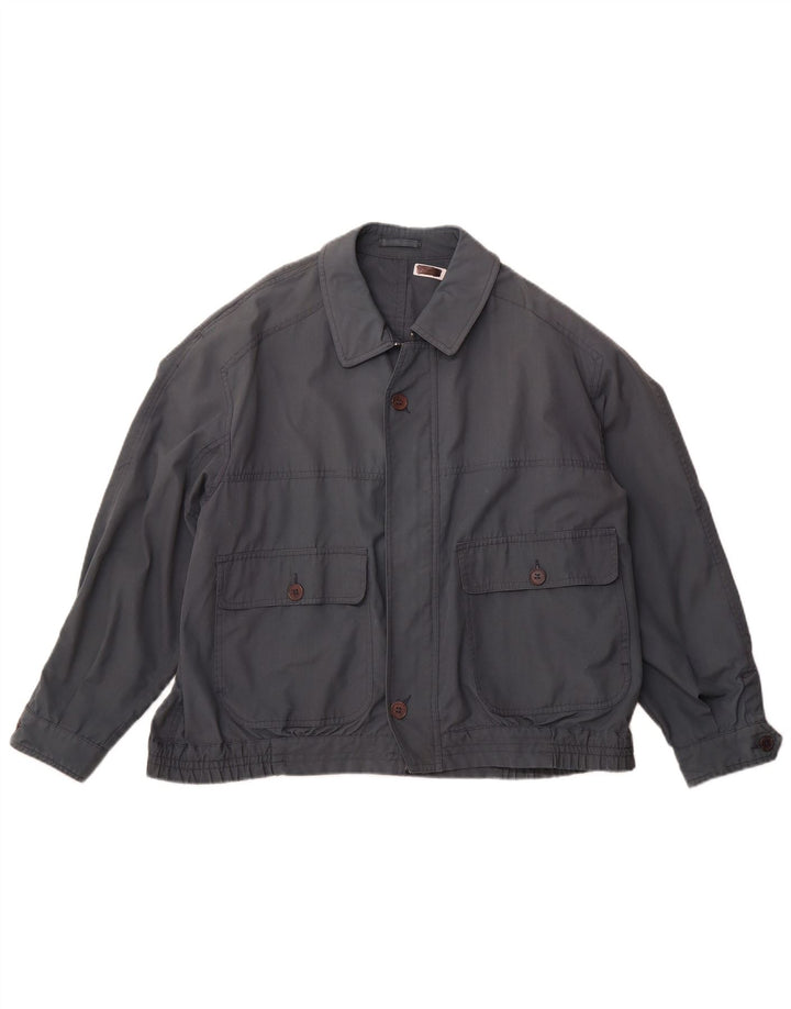 Jaqueta bomber masculina Maison Jacques IT 52 XL azul marinho poliéster