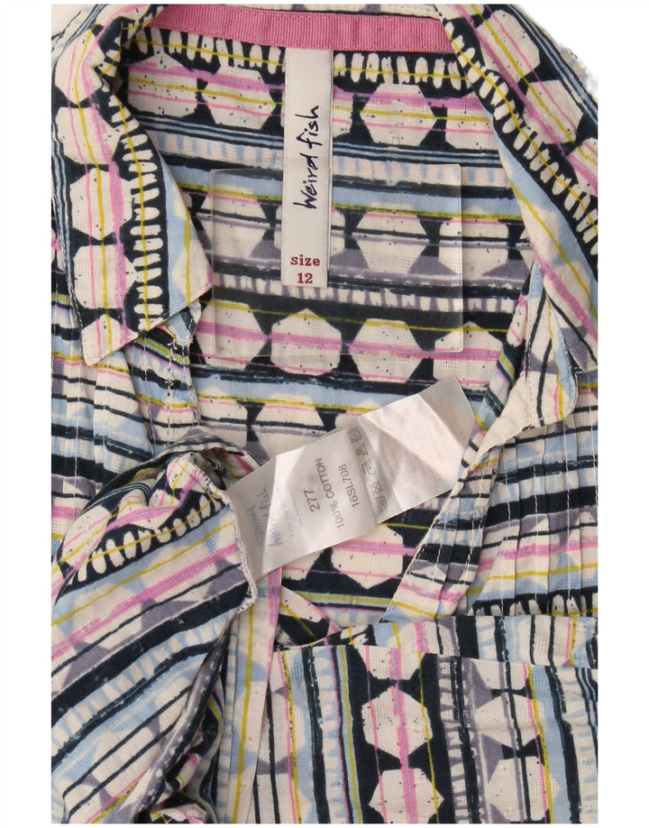 Blusa feminina Weird Fish UK 12 média multicolorida geométrica