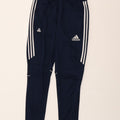 Calça de treino masculina Adidas pequena azul marinho poliéster