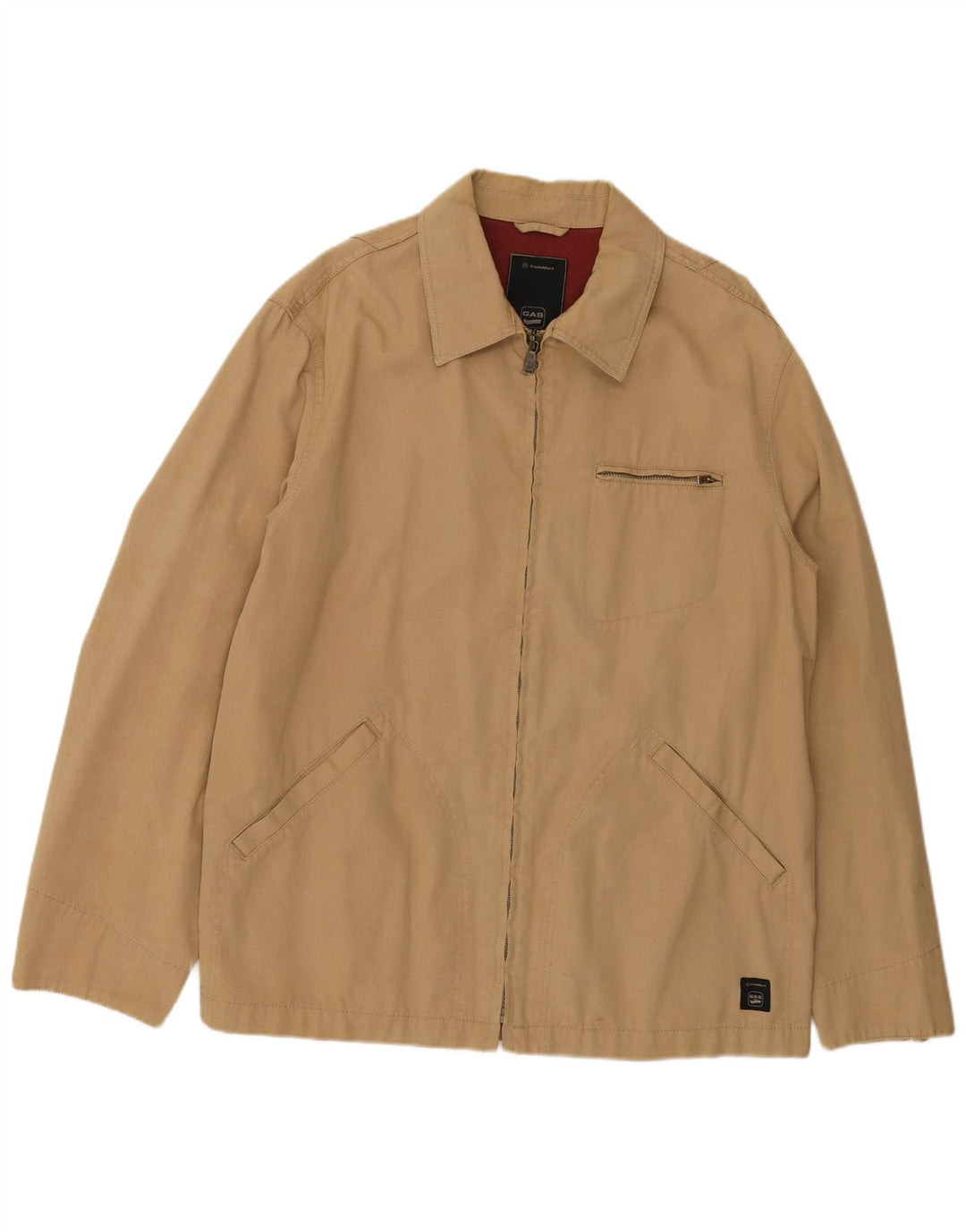 Jaqueta utilitária masculina Gas UK 44 2XL algodão bege