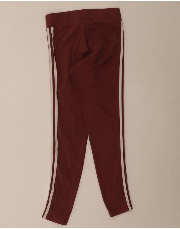 Leggings Adidas Femininas UK 10 Pequenas Borgonha Algodão