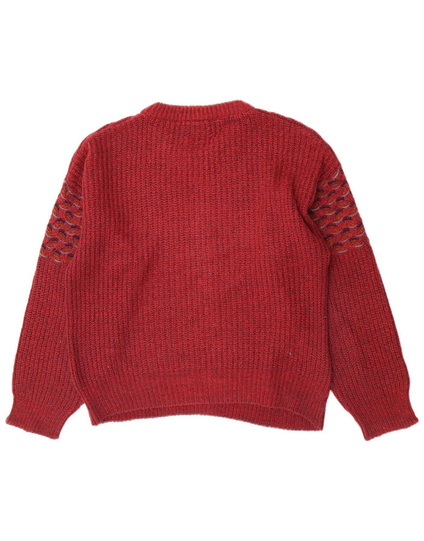 Suéter masculino Fiume com gola redonda IT 46 acrílico geométrico marrom pequeno